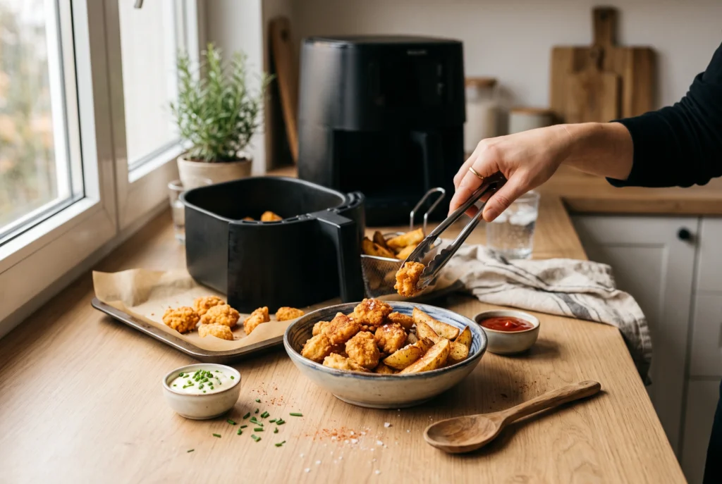 5 lanches simples de air fryer para quando bate a fome à tarde