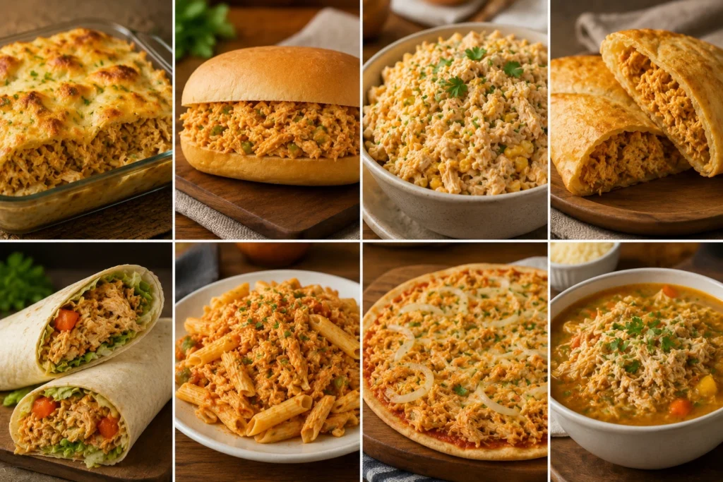 8 receitas econômicas com frango desfiado para não repetir o mesmo prato