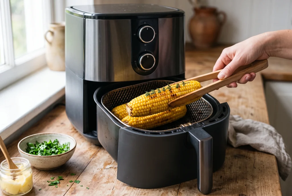 Como assar milho na air fryer e manter os grãos macios
