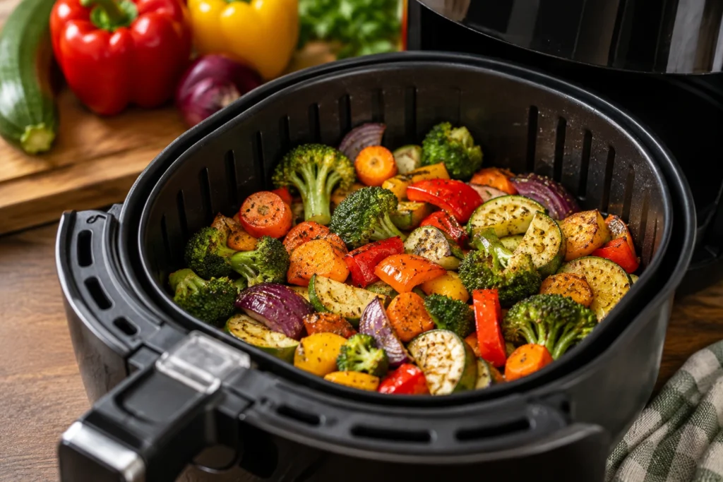 Como fazer legumes na air fryer sem deixar tudo ressecado
