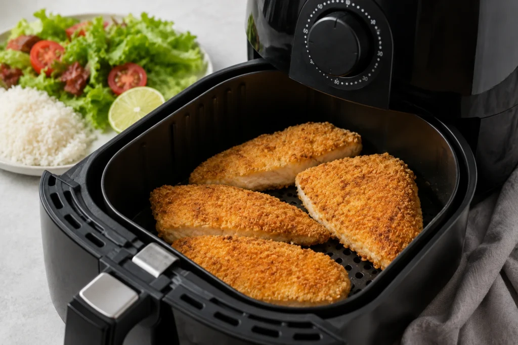 Como preparar peixe empanado na air fryer sem óleo