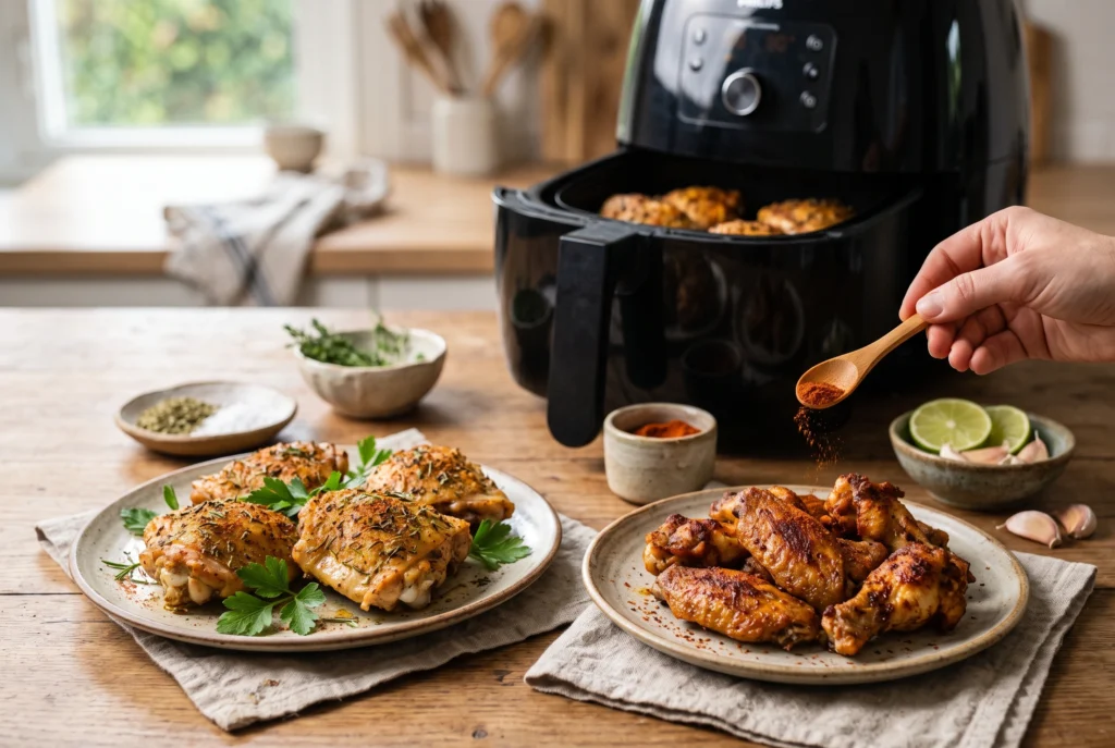 Frango na Air Fryer: 4 Temperos Fáceis