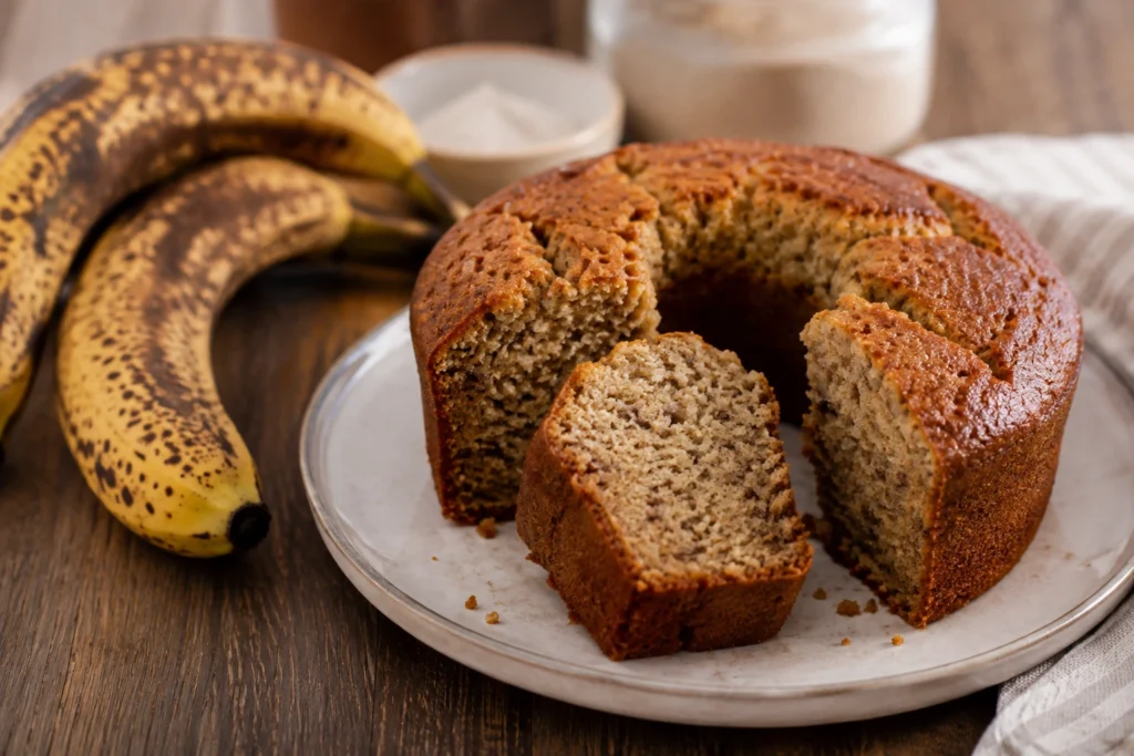 Receita de bolo de banana sem desperdício de frutas maduras